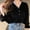A_ Black, variant on Olyvenn Women's Solid Silk Blouse Long Sleeve Satin Button Down Stretch Shirt Casual Work Office Silky Blouse Top White XL