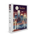 thumbnail image 2 of Boston, Massachusetts, Retro Skyline Chromatic Series (1000 Piece Puzzle, Size 19x27, Challenging Jigsaw Puzzle for Adults and Family, Made in USA), 2 of 4