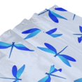 thumbnail image 4 of Shower Curtain, Dragonfly Print Blue Waterproof Fabric Plastic Shower Curtain, Drying Fast Bathroom Curtain with 9 Buttonholes, Ruffle Shower Curtain 60x72in, 4 of 8