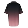 thumbnail image 5 of HAPIMO Shirts for Women Casual Button Down Womens Summer Fashion Tops Lapel Collar Cozy Blouse Short Sleeve Shirt Classic-Gradient Color Ombre Print Tee Shirt Red XL, 5 of 5