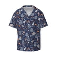 thumbnail image 2 of Lsque Autumn Forest2 print Men's Cuban Collar Short Sleeve Shirt Summer Beachwear Casual Button Down Fashionable Vacation Leisure Shirt-Large, 2 of 7