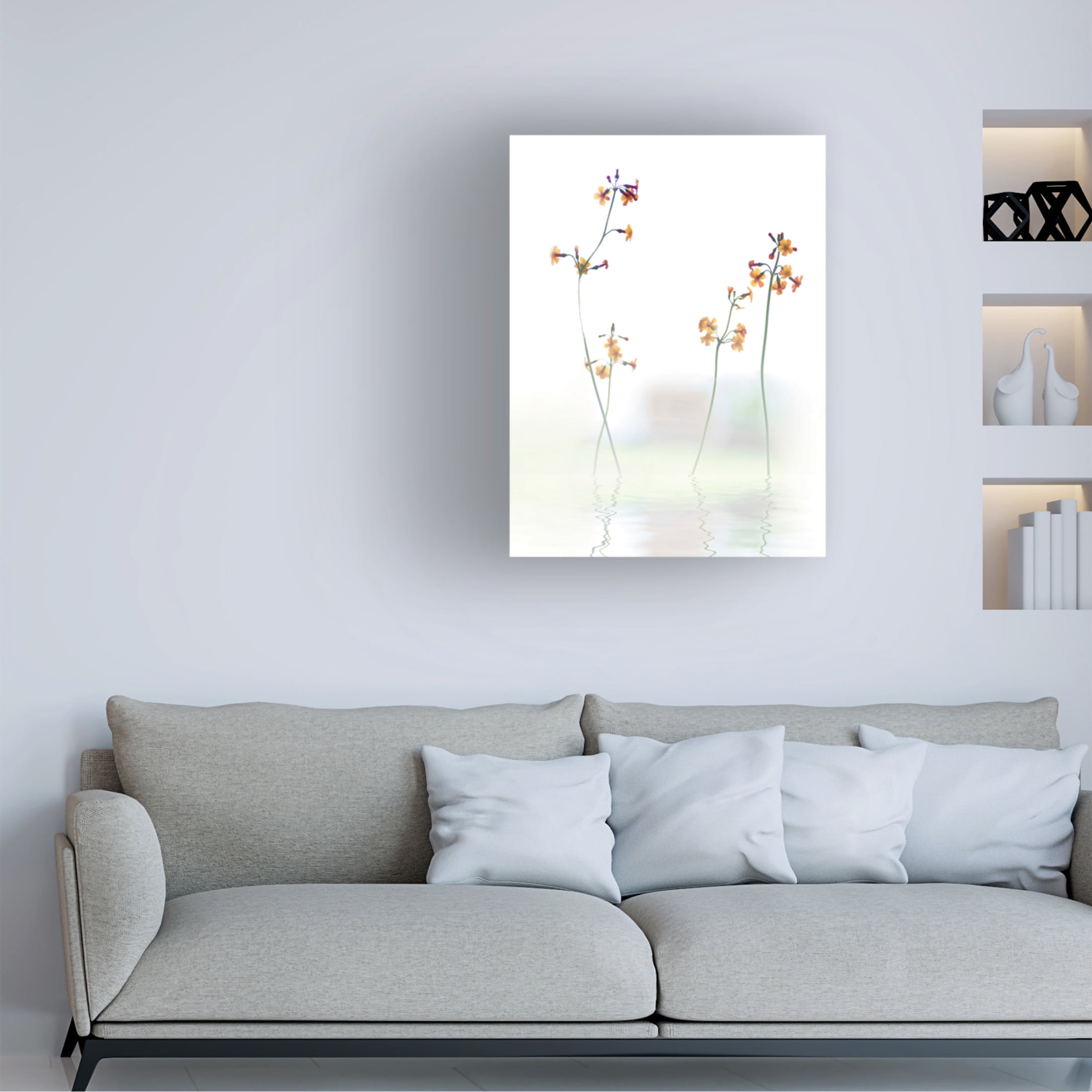 Canvas Wall Art - Anna Cseresnjes 'Petite Fleur   ' Wall Art for Living Room, Bedroom, or Office D?cor by Trademark Fine Art - 18 x 24 Inches
