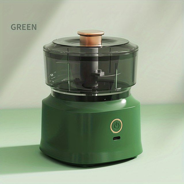 1 Pcs Electric Foods Chopper, Kitchen Multifunctional Cooking Machine, Wireless Electric Meat Grinder, Household Garlic Masher, Auxiliary Food Machine, Garlic Mixer, Stainless Steel Blade, Kitchen Stu
