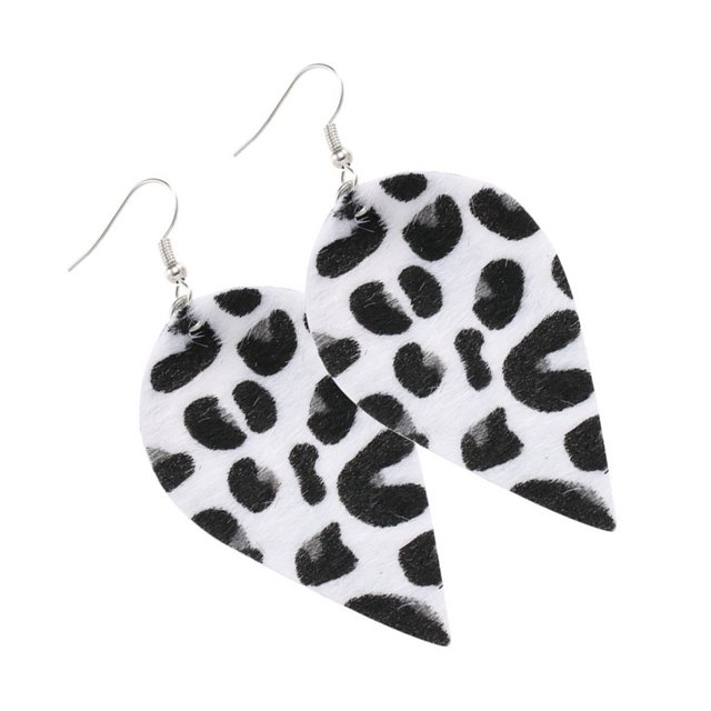 Pendientes Sonducket con estampado de leopardo para mujer colgante de gota de agua