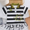 thumbnail image 4 of NIEWTR Toddler Baby Boys Summer Outfits Short Sleeve Cartoon Print T-Shirt Tops & Elastic Shorts Sets 2Pcs Boys Cotton Summer Pjs 5t 6t Children's Day Gift 2PCS Set ,4-5 Years, 4 of 7