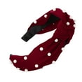 thumbnail image 2 of Fiudx Diadema con Lazo, Elegante Pañuelo de Tela, Aro Elástico Cómodo, Banda Absorbente para Mujer, Moda Deportiva Diaria, Regalo Perfecto, Talla Universal., 2 of 2