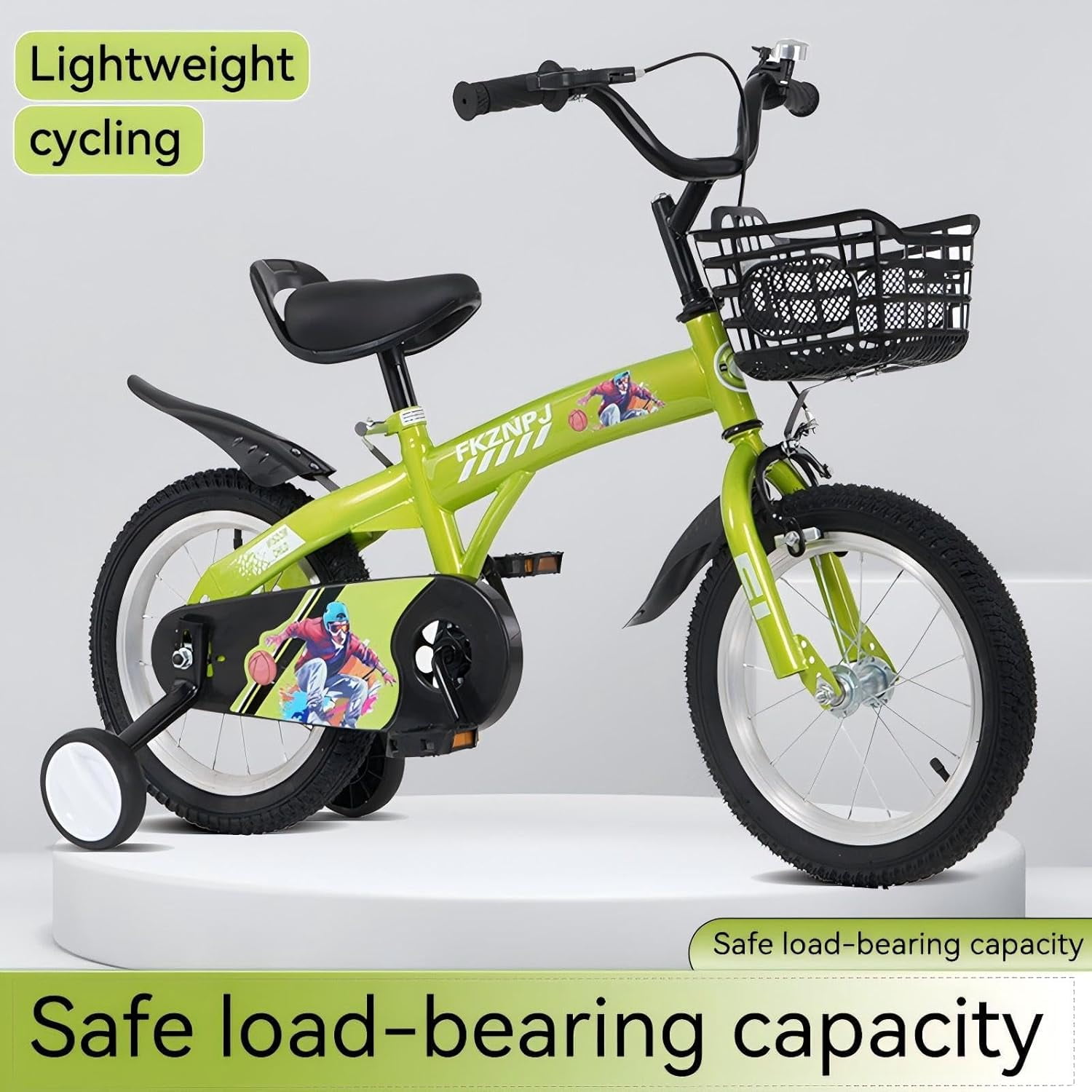 Ambifirner 16 20 inch Toddlers Bicycles Kids Bike for Girls 4-7 Years- with Training Wheels Bikes & Basket Green