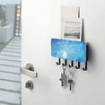 thumbnail image 5 of Sky and Moon Mail Holder Organizer Wall Mount with Shelf Key Holder Key Rack with 5 Key Hooks for Wall Decorative, 5 of 6