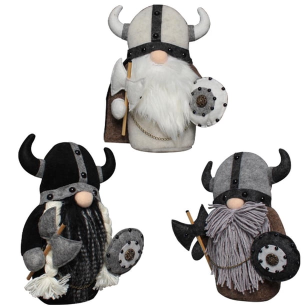 Gnomo Sin Rostro Muñeco De Peluche Enano Vikingo Gladiador Estatuilla Gnomo Sin Rostro Muñeco De Peluche Caballero Enano Vikingo Gladiador Estatuilla Adornos De Mesa Decoración ANGGREK No