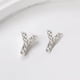 thumbnail image 1 of Pendientes de plata de ley s925 con forma de mini diamantes y 26 letras en inglés, con circonitas y diamantes, estilo coreano, para mujer, 1 of 6