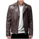 thumbnail image 1 of Kalauyu Mens Leather Jacket Motorcycle Black Biker Jackets Vintage Faux Leather Outwear Casual, 1 of 7