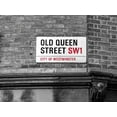 thumbnail image 2 of Frank, Assaf 14x12 White Modern Wood Framed Museum Art Print Titled - Old Queen street signboard, London, UK, 2 of 4