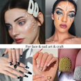 thumbnail image 2 of 4 cajas de perlas planas Nail Art Rhinestone para uñas Oro Plata Caviar Bead Stone, varios tamaños mixtos 1.5mm-6mm para mujeres Nail Art Decoración Cara, 2 of 3