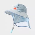 thumbnail image 7 of Oiyii Toddler Boys Water‑Repellent Bucket Hats Crocodile Appliqué Hiking Sun Hats, Blue, 7 of 7