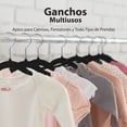 thumbnail image 4 of Ganchos de Terciopelo para Ropa de Bebe 50 Ganchos Plateado Giratorio 360 Grados BLACK Magma Life, 4 of 4