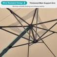thumbnail image 4 of PURPLE LEAF Parasols Déportés d'Extérieur 13 Pi Carrés en Aluminium, Parasols Suspendus Décalés avec Rotation à 360°, Inclinaison Réglable, Grand Parasol de Jardin/piscine/patio, Beige, 4 of 13