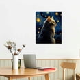 thumbnail image 2 of Cat Canvas Wall Art Famous Black Cat Poster Funny Cat Print Colorful Abstract Farmhouse Gallery Aesthetic Room Wall Decor for Bedroom, 2 of 4