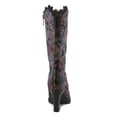 thumbnail image 6 of L'Artiste FORUTALUV Women's Embroidered Suede Lace-Up Boot – Baroque Velvet Mid-Shaft with Stacked Heel, 6 of 9