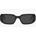 thumbnail image 1 of PR 17WS 1AB5S0 Unisex Black Plastic Rectangle Sunglasses Grey Lens, 1 of 4