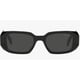 thumbnail image 1 of PR 17WS 1AB5S0 Unisex Black Plastic Rectangle Sunglasses Grey Lens, 1 of 4