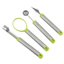 WINOMO Fruit Shaping Cutters 4 Piece Set Stainless Steel Plastic for Making Beautiful Fruit Platters 4pcs