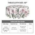 thumbnail image 5 of YFYANG 60 inch Round Table Cloth, Reusable Polyester Vintage Tulip Pattern Table Cover for Indoor Outdoor Kitchen Restaurant Table Decoration Tablecloths, 5 of 8