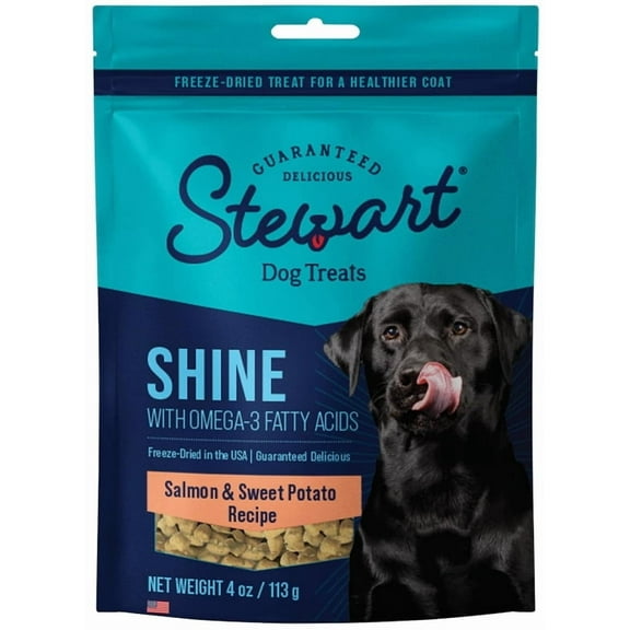 Stewart Shine Freeze Dried Salmon and Sweet Potato Treats with Omega-3 Fatty Acids [New Dog Supplies, Dog Meat and Jerky Treats, Dog Natural Treats, Stewart, Dog Supplies] 4 oz