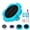 Blue Flower, variant on Floyant Solar Pool Cleaner with Two Copper, Floating Water Cleaner for Fresh & Salt Water Pools & Spas