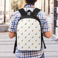 thumbnail image 5 of Uemuo Gold Rabbit Printed Durable 17-inch Student Backpack - Lightweight, Waterproof, Adjustable Straps, Ideal for School, Work, Travel, 5 of 5