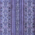thumbnail image 1 of Ahgly Company Machine Washable Indoor Square Abstract Blue Modern Area Rugs, 5' Square, 1 of 4