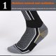 thumbnail image 2 of Ropa de Deporte 2 uds calcetines de esquí gruesos cálidos de invierno medias para exteriores (hombres gris negro), 2 of 6