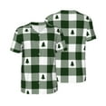 thumbnail image 3 of Daiia Green White Lumberjack Plaid Mens Baseball Jersey Button Down Shirts Short Sleeve Sports Uniforms-X-Large, 3 of 9