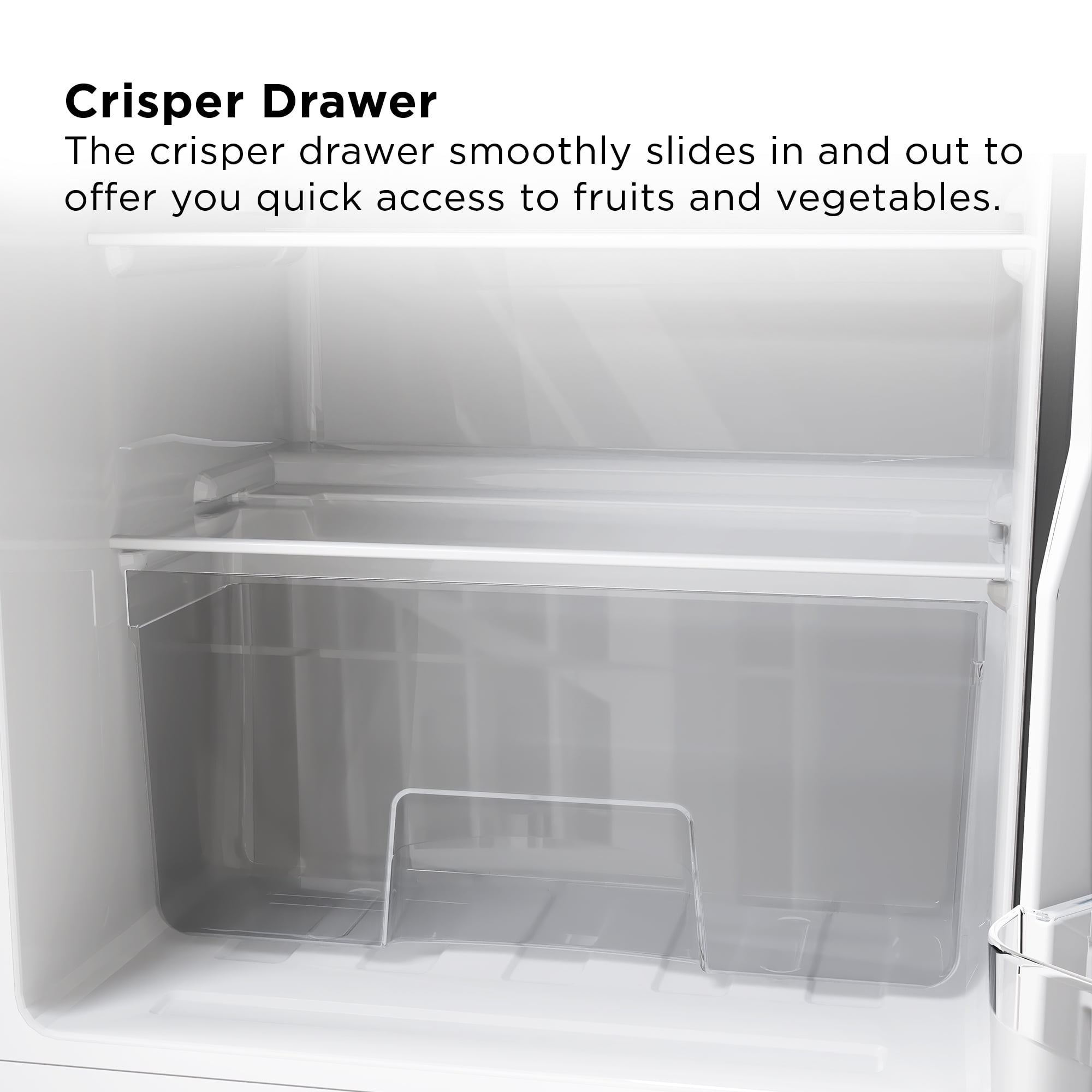 TCL 4.5 Cu. ft. Two Door Compact Mini Fridge With Freezer  Black Stainless Look, Energy Star, MR453Z