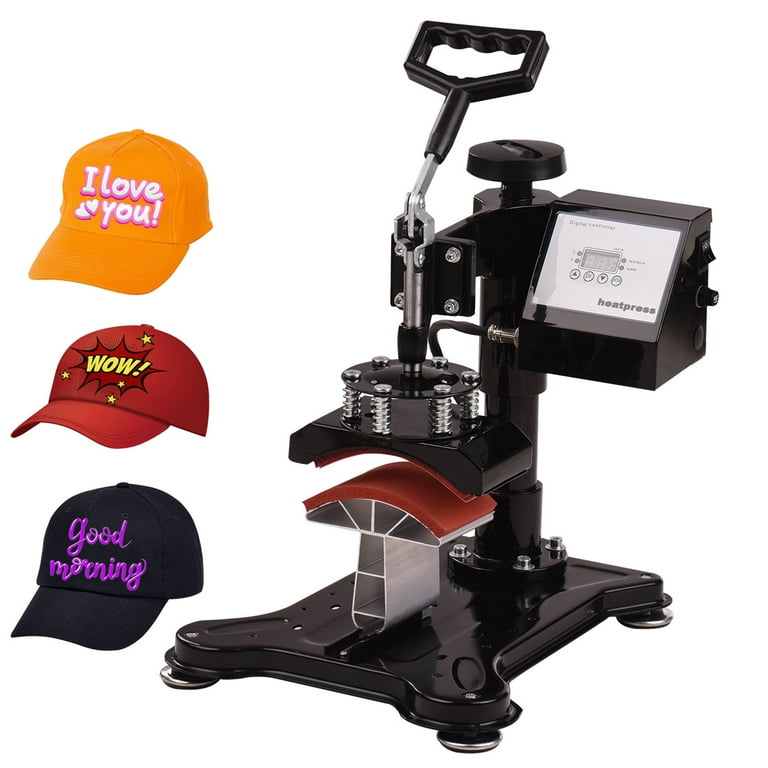 Cap Hat Press Machine 150W Cap Press Heat Machine with Digital LCD Timer  and Temperature Control (Cap Press)