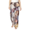 thumbnail image 2 of Picia Sea Shells Womens Soft Woven Cotton Elastic Waistband Sleep Pajama Pant Lounge Sleep Pant With Pockets And Drawstring-Medium, 2 of 9