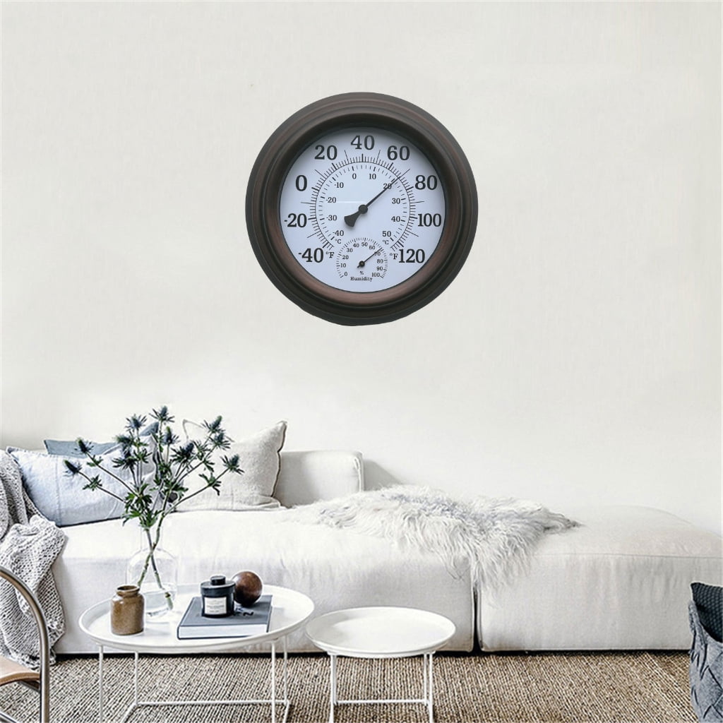 Indoor Outdoor Large Number Wall Hygrometer Hanging Hygrometer Garden Decoration