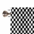 thumbnail image 5 of Tier Curtains 45 Inches Long, Black White Plaid Window Treatment Curtain Drapes, Modern Buffalo Check Gingham Art Small Curtain Drapes for Bathroom Laundry Room, 27.5"x45", 2 Panels, 5 of 7