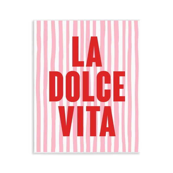 Stupell Industries Contemporary La Dolce Vita Red Wall Plaque Art, 11 x 14, by House of Lulu