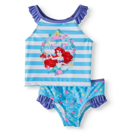 - Toddler Girls' The Little Mermaid Ruffle Tankini