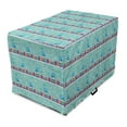 thumbnail image 1 of Owl Print Dog Crate Cover, Horizontally Designed Pattern of Stacked Books on Shelves and Stars, Easy to Use Pet Kennel Cover Small Dogs Puppies Kittens, 7 Sizes, Seafoam and Multicolor, by Ambesonne, 1 of 6
