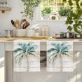 thumbnail image 4 of Beige Palm Trees Kitchen Towels Set of 3, Summer Tropical Coastal Wooden Absorbent Dish Towels for Kitchen, Microfiber Hand Towel, Quick Drying Tea Towel for Cleaning Decorative Dishcloths, 4 of 7