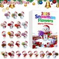 thumbnail image 1 of 2025 Snowman Wall Calendar Set with 24 Flat Characters Double Printing for Realistic Design, 1 of 6
