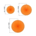 thumbnail image 2 of Juego de Abanicos de Papel Colgantes Uxcell para Decoraciones de Fiesta de Cumpleaños, Naranja (6 piezas), 2 of 7
