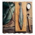 thumbnail image 3 of Ambesonne Fishing Theme Shower Curtain, Freshly Caught Trouts, 69"Wx75"L, Multicolor, 3 of 3