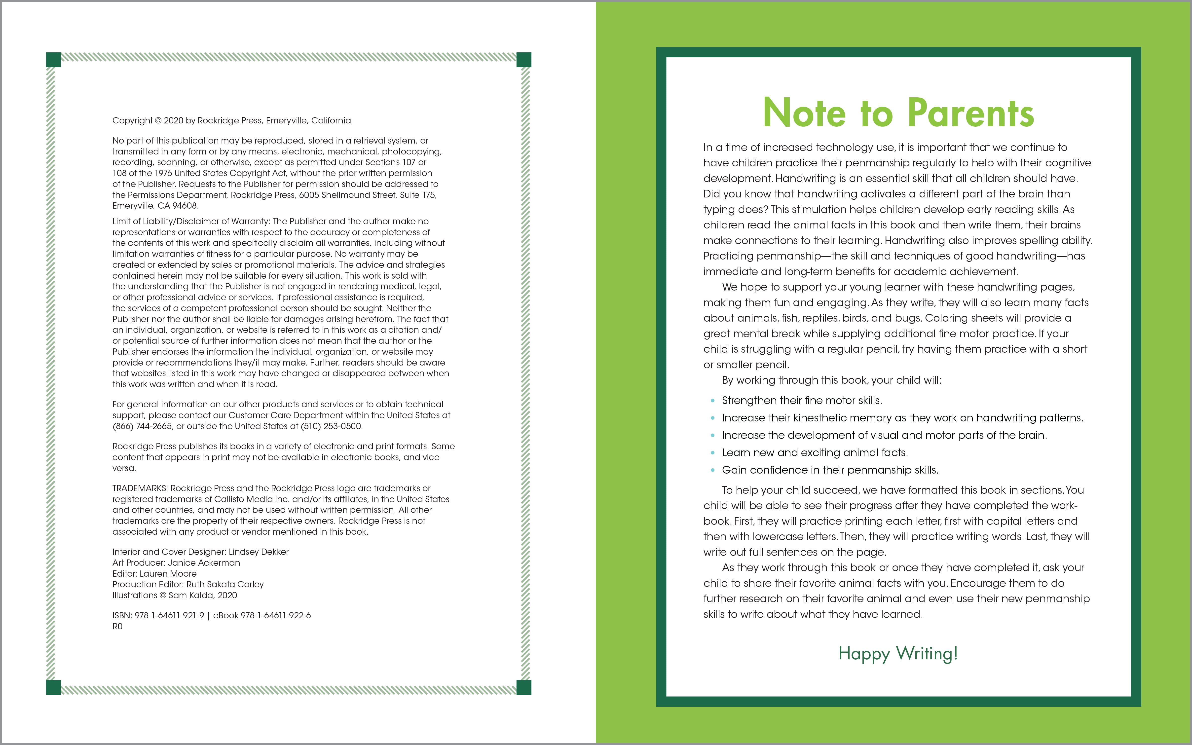 The Print Penmanship Workbook for Kids : Improve Your Handwriting with Fun  Animal Facts (Paperback) - Walmart.com