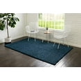 thumbnail image 4 of Unique Loom Solo Solid Shag Collection Modern Plush Navy Blue Area Rug (12' x 15'), 4 of 5