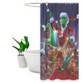 thumbnail image 2 of Grinch Decor Grinch Christmas Decorations Bathroom Grinch Christmas Decorations Non Slip Toilet Polyester Cover Mat Set Bathroom Shower Curtain, 2 of 3