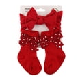 thumbnail image 2 of Dalrosia Baby Girls Socks Toddler Big Bow Knee High Long Soft Kids Christmas Sock Spanish Style Floor Socks, 2 of 2