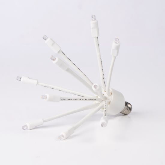 C9 Glitzer® - Twinkle Pure White lights with white base