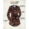 thumbnail image 2 of Legendary Whitetails Women's Open Spaces Flannel Long Sleeve Button Up Dress, 2 of 8